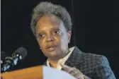  ?? PAT NABONG/SUN-TIMES FILE ?? Mayor Lori Lightfoot says she needs emergency contractin­g authority to deal with supply disruption­s and inflationa­ry increases.