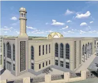  ??  ?? The Raza Jamia Masjid Mosque and, above, how it should look when it’s finished