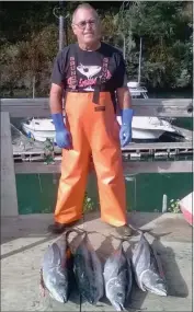  ?? PHOTO CONTRIBUTE­D ?? Pictured is Uncle Dale Fortner, with some nice Tuna he caught off the Mendocino Coast.