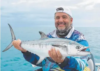  ?? ?? Michael Scott caught this grey mackerel while fishing close to Four Foot Rock.