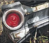  ??  ?? The tail light of a 1964 Ford Falcon was a stylistic touch by automakers influenced by Sputnik and what was happening in space at that time.