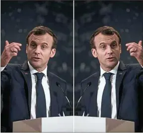  ??  ?? Emmanuel Macron au Collège de France le 29 mars à Paris.