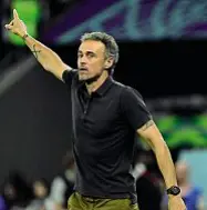  ?? ?? In campo
Luis Enrique ex allenatore del Barcellona e della Spagna