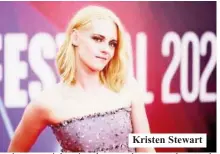  ?? ?? Kristen Stewart
a mainly virtual event last year due to the COVID-19 pandemic.