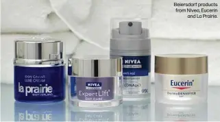  ?? ?? Beiersdorf products from Nivea, Eucerin
and La Prairie.
