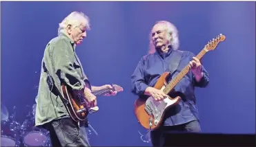  ?? Eugene Gologursky/Getty Images for oCrF/Tns ?? Graham Nash and David Crosby perform at Hamptons Rocks for Charity to Benefit OCRF and CCFA at East Hampton Studio on Sept. 1, 2011, in Wainscott, New York.