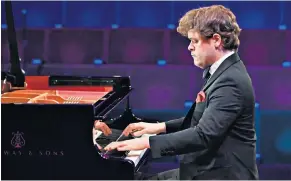  ??  ?? Gilded: Benjamin Grosvenor performs to an empty Barbican