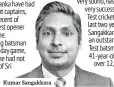  ??  ?? Kumar Sangakkara