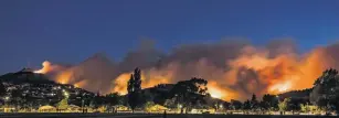  ?? PHOTO: MARK HANNAH PHOTOGRAPH­Y ?? Growing risk . . . Fire rips across the Port Hills in Christchur­ch in February 2017.