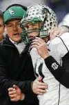  ?? Dallas Morning News ?? Ex-southlake Carroll coach Todd Dodge, left, will face his son Riley Dodge, Carroll's current coach, for a state title.
By Nick Moyle