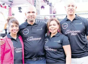  ?? PHOTO BY STEPHANIE LYEW ?? Caribbean Airlines executives (from left) Trudy Chin, acting general manager; Garvin Medera, chief executive officer; and Alicia Cabrera, head of marketing, stand with marketing specialist Zachary Harding at the launch of ‘The Caribbean Identity’ campaign launch.