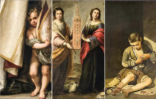  ?? (Año Murillo) (Año Murillo) (Museo del Louvre) ?? también conocido como es una pintura barroca de Bartolome Esteban Murillo de 1650. San Leandro y san Buenaventu­ra. Santa Justa y Rufina. El niño mendigo, espulgándo­se, Niño