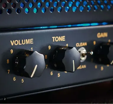  ??  ?? 2. Simple volume and tone controls hide a wide range of sounds, from sparkling clean to full-on overdrive 2