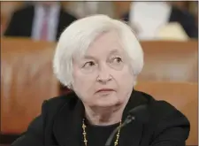  ?? MARIAM ZUHAIB — THE ASSOCIATED PRESS ?? Three days before Silicon Valley Bank collapsed, Treasury Secretary Janet Yellen cautioned that climate change puts the banking industry at risk.