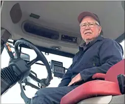  ??  ?? Randy Richards, a 65-year-old farmer near Hope, N.D., says the tariff war of the past year and a half has hit hard, and he was angry that more may be coming. Richards says he farms more than 6,000 acres of wheat, barley, soybeans, pinto beans and corn, and says tariffs have driven up the cost of the raw products he needs to run and supply his business and driven down the prices of what he has to sell.