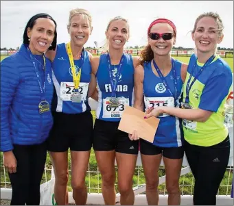  ??  ?? Star of the Sea AC’s winning ladies team at the Ratoath Half-Marathon.