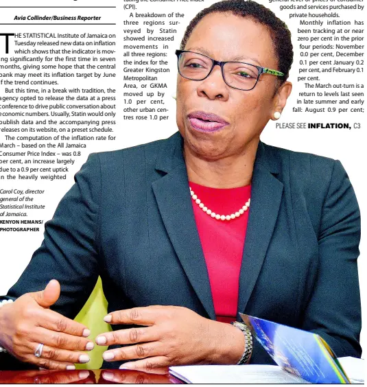  ?? KENYON HEMANS/ PHOTOGRAPH­ER ?? Carol Coy, director general of the Statistica­l Institute of Jamaica.