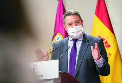  ?? CCLM ?? El presidente de Castilla-la Mancha, Emiliano García Page ayer durante un acto