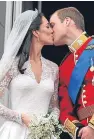  ??  ?? The Duke and Duchess of Cambridge on their wedding day.
