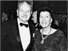  ??  ?? ► Peggy y David Rockefelle­r se casaron en 1940; ella murió en 1996 y él en 2017.