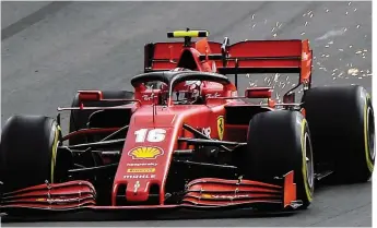  ?? ANSA ?? Charles Leclerc, 23 anni, ce la sta mettendo tutta per riportare la Ferrari in alto