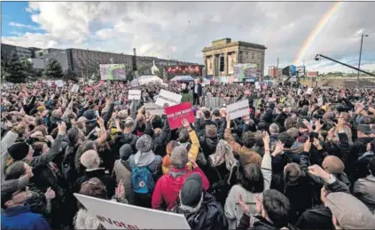  ??  ?? People power: Jeremy Corbyn attracted enthusiast­ic crowds ahead of Labour’s unexpected­ly strong election showing, pointing to a resurgence of interest in leftist thinking. Photo: Christophe­r Furlong/Getty Images