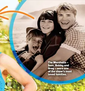  ??  ?? The Marshalls – Sam, Bobby and Greg – were one of the show’s most loved families.