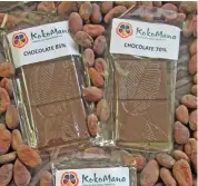  ??  ?? KokoMana chocolate bars that are ready for the Savusavu market.