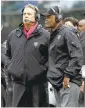  ?? MARCIO JOSE SANCHEZ/AP ?? Ken Norton Jr., right, will keep his job despite a poor year by the Raiders defense.