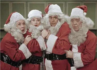  ??  ?? HO HO HO! The Ricardos and Mertzes return in ‘The I Love Lucy Christmas Special,’ airing Friday on CBS. It’ll be followed by Mary Tyler Moore and Dick Van Dyke in ‘The Dick Van Dyke Show — Now in Living Color!’