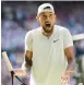  ?? ZAC GOODWIN/PA VIA AP ?? In his first career Grand Slam final, 27-year-old Aussie Nick Kyrgios, above, fell to Novak Djokovic at Wimbledon on Sunday.