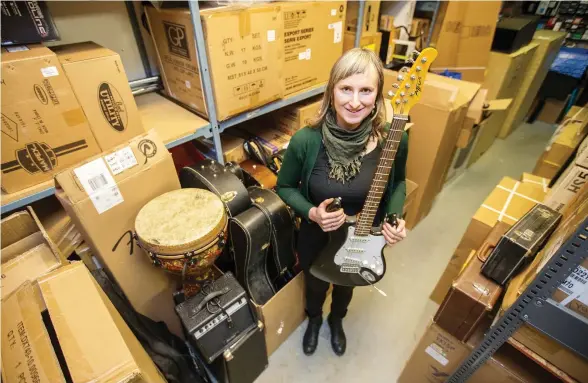  ?? LIAM RICHARDS ?? Eliza Doyle, a profession­al banjo player, will travel to Stanley Mission in January to teach music to members of the community. Doyle has prepared lessons for students of all ages and she’ll head north with donated musical instrument­s that have been refurbishe­d by Long &amp; Mcquade.