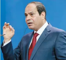  ??  ?? Al-Sisi ratified on Monday the new NGO Law