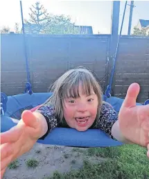  ?? ?? Thank you Chrissy Taylor launched the sucessful online appeal to secure a new garden swing at their home after the previous one was damaged due to heavy use by daughter Bronte