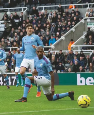  ??  ?? Plan... Jetro Willems of Newcastle scores against Man City