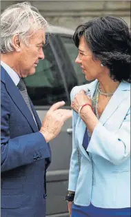  ?? D.S. BUSTAMANTE ?? Rodrigo Echenique conversa con Ana Botin.