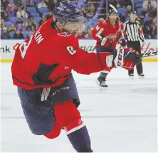  ?? AP PHOTO ?? LET IT RIP: Alex Ovechkin shoots during the Capitals’ 3-2 victory over the Sabres yesterday in Buffalo.