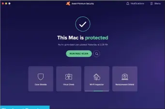  ??  ?? The Avast Premium Security Dashboard