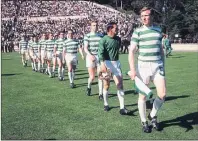  ??  ?? ROAR: Billy McNeill leads out team for the European Cup Final in Lisbon.