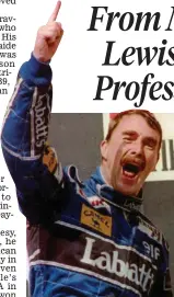  ?? ALLSPORT ?? At last: Mansell wins the 1992 Championsh­ip aged 39