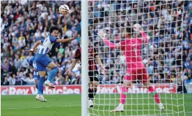  ?? Keogh/Getty Images ?? Kaoru Mitoma scores Brighton’s third goal against Bournemout­h. Photograph: Eddie