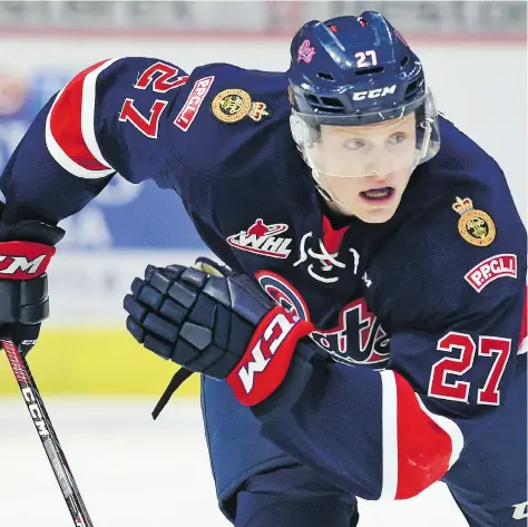  ?? DON HEALY ?? Austin Wagner is the only Calgarian on the Regina Pats, who face the Hitmen Wednesday in Game 3 of a first-round WHL playoff series.