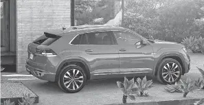  ?? VOLKSWAGEN ?? The 2020 Volkswagen Atlas Cross Sport is one of many new SUVs that have arrived in recent years, replacing passenger cars that have been discontinu­ed, such as the VW Beetle.