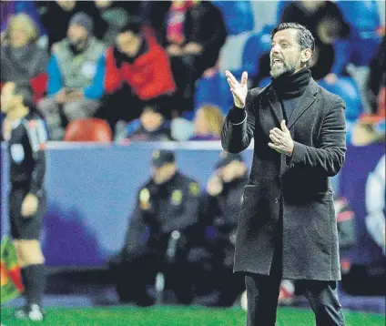  ?? FOTO: EFE ?? Quique Sánchez Flores El técnico del Espanyol tiene una importante oferta del Stoke City y hoy debe dar una respuesta al club inglés