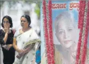  ?? AP FILE ?? Journalist Gauri Lankesh, 55, an antiestabl­ishment voice, was gunned down outside her house on September 5 last year.