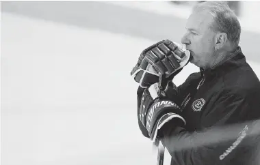  ?? ALLEN MCINNIS/ THE GAZETTE ?? “We’re pleased with the way we played, but it’s still disappoint­ing to know that we were two games away from the Stanley Cup final,” Canadiens coach Michel Therrien says. He knows he has a lot of work to do before they get back there this year.