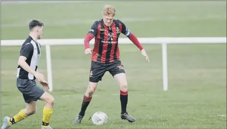  ??  ?? ON TARGET Tommy Woodward, right, scored once and his set-peices led to two more Fleetlands goals last night