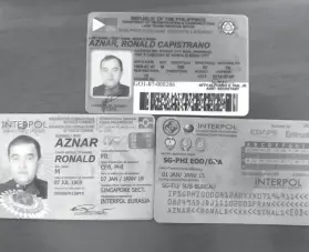  ?? / ALAN TANGCAWAN ?? ■ MGAID: Mao kini ang mga identifica­tion (ID) card nga nakuha sa Philipine Drug Enforcemen­t Agency (PDEA) 7 gikan kang Ronald Aznar, nagpatuong agent sa mao nga ahensya.