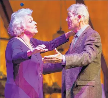  ?? Chris Whitaker ?? TYNE DALY and Robert Forster in “Chasing Mem’ries,” having its world premiere at the Geffen Playhouse.