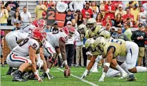  ?? HYOSUB SHIN / HYOSUB.SHIN@AJC.COM ?? Georgia and Georgia Tech, lining up during their last meeting in November in Atlanta, might not be playing this season if the SEC and ACC follow the trend of shortening the season to just conference games amid the pandemic.